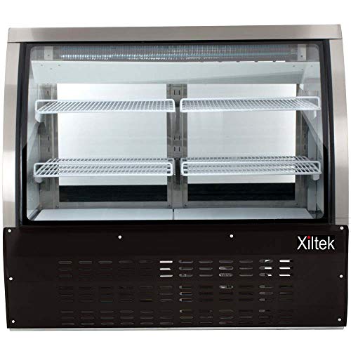New 48" Xiltek Commercial Curved Glass Refrigerated Deli Case Display Case With LED Lighting