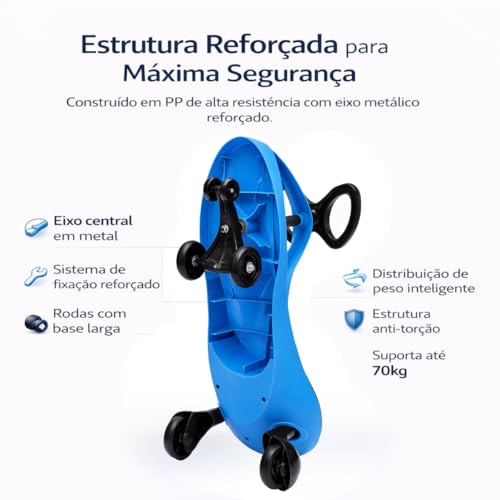 Carrinho Gira Gira Infantil Twist Rolimã, Movimento por Balanço do Volante, Suporta até 70 kg (Azul/Preto)