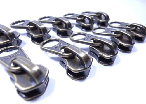 Part YKK #5 Brass Zipper Slider Repair Kit for Coil Slider (10 Sliders / Pack)