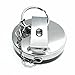 Yueton Chroming Plastic Retractable Belt Clip Badge Reel with Metal Chain, Key ID Badge Holder Belt Clip Chain Pull (Black and Silver)