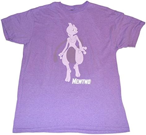 Adult Size Pokemon Mewtwo Character T-Shirt, Purple (Medium)