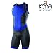 Men’s KONA Triathlon Race Suit - Speedsuit Skinsuit Trisuit Sleeveless - One-piece vest and short combo that half zips with a rear pocket for storage
