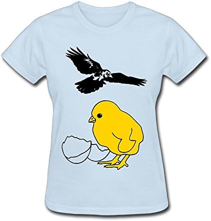 Fengzedid Baby Chicken Women's Short Sleeve Distinctive T ShirtSize XL Color SkyBlue