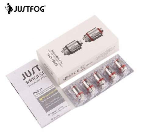 Justfog Q16, Q14, C14, G14, S14 Ersatz 1.2 Ohm Ursprünglicher Widerstand, 5Pcs Jeder Packung, 100% Organische Baumwollspule (