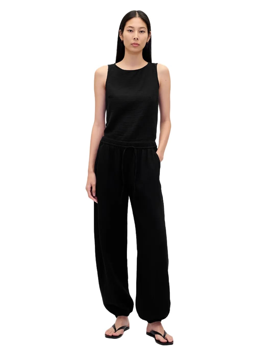 GAP Womens Gauze Jogger Black S