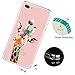 LEMONCOVER iPhone 8 Plus Case, iPhone 7 Plus Case ,Cute Novelty Animal Pattern on Soft TPU Silicone Protective Skin Ultra Slim Clear with Design Bumper Back Cover for iPhone 7 Plus,Painting Giraffe