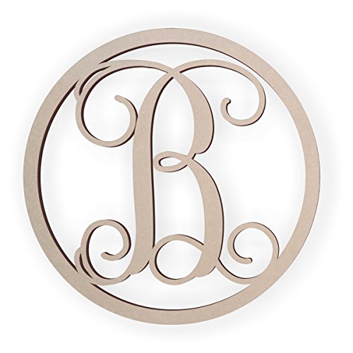 Jess and Jessica Wooden Letter B, Wooden Monogram Wall Hanging, Large Wooden Letters, Cursive Wood Letter