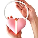 Heart Light Deluxe LED Book Light for Hands Free Reading has 3 Lighting Modes, is Flexible, Rechargeable, and Adorable! Keeps the Story Going All Night Long! Includes USB Cord + Bonus Gift Bag (Pink)