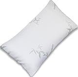 Comfortable Shredded Memory Foam Pillow with Bamboo Cover (Queen) - Removable Case - by Utopia Bedding