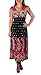 Peach Couture Exotic Tahiti Multicolor Border Print Maxi Dress