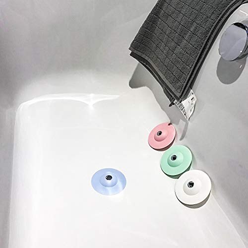 One Touch Open and Close, Attom Tech Easy Operation Shower Drain Stopper, Silicone Bathtub Drain Stopper Hair Trap Catcher Bathtub Drain Strainers Protectors Tub Shower Drain Bathroom Sink Plug (6 PK) - Thumbnail 6