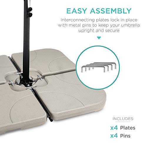 Best Choice Products 4Piece HeavyDuty Cantilever Offset Patio