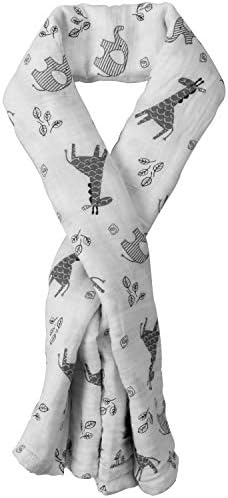 Swaddle Blankets for Baby,100% Cotton Muslin 47 x 47 inch Baby Blankets Cloth Diapers for Wrapping and Swaddling Infants (Elephant&Deer)
