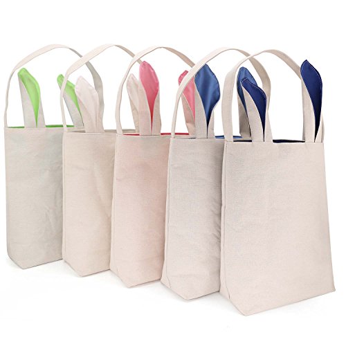 image for TONOS Easter Baskets For Girls Boys Easter Egg Hunts Party Bag For Kid