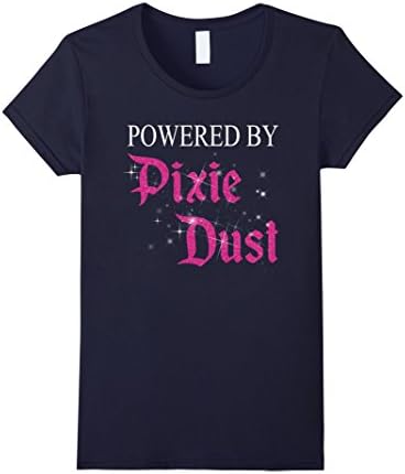 Women's Powered By Pixie Dust T-Shirt Large Navy