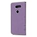 LG V30 Case, LG V30 Plus Case, Light Purple PU Leather Embossed Floral Butterfly Wallet Purse Credit Card Holders Magnetic Flip Folio TPU Soft Bumper Ultra Slim Protective Cover for LG V30