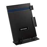Copy Holder Easel - Portable Document Holder Reading Stand - Adjustable Steel Computer Paper Holder Typing Stand with Removable Clip & Line Guide, Fits Letter-Size Sheets, 9 x 12.5 x 6 Inches