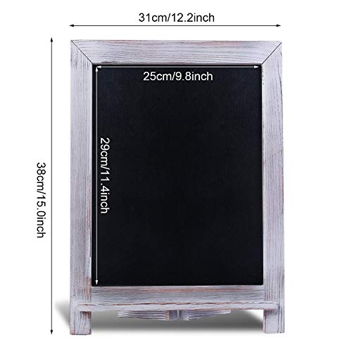 Vsadey Chalkboard Sign 15" X 12" Rustic Chalkboard Easel Tabletop Chalk Board with Magnetic Surface and Hanging Hook Wooden Frame, Compatible with Liquid Chalk Markers for Wedding, Kitchen, Bar, Cafe - Thumbnail 6
