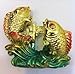 Feng Shui Golden Double Carp Fish Crossing Dragon Gate Statue