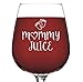Mommy Juice Funny Wine Glass - Gifts for Women, New Mom, Daughter - Best Wife Gifts from Husband, Kids - Fun Novelty Gag Birthday Present Idea - Mom Wine Glass for Mother, Friends, Her