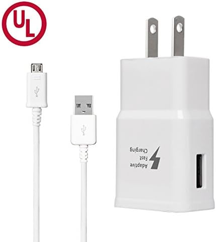 Fast Charger, Sharko Adaptive Fast Charger Kit for Galaxy S7/S7 Edge/S6/Note5/4/S3,Charging Adapter & Micro-USB Cable