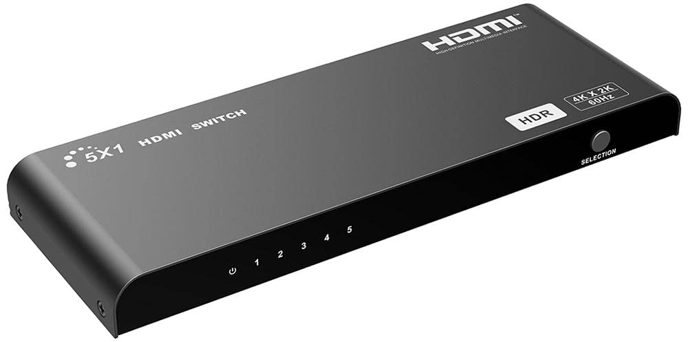 5 Way 4Kx2K UHD 60Hz HDMI 2.0 Switch, HDCP 2.2 — image 1