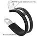 Temoyj 20 Pack 1/2 Inch Stainless Steel Cable Clamp, Rubber Cushioned Insulated Clamp,Tube Holder for Tube, Wire Cord Installation