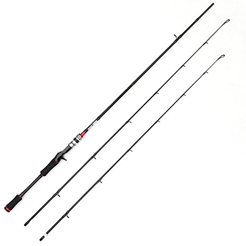 Entsport Blazing 2-Piece Travel Casting Rod with 2 Top Pieces Inshore Baitcast Fishing Rod Portable Baitcaster Rod Graphite Baitcasting Fishing Rod Freshwater Baitcast Rod Baitcaster (5-25Lbs) (7')