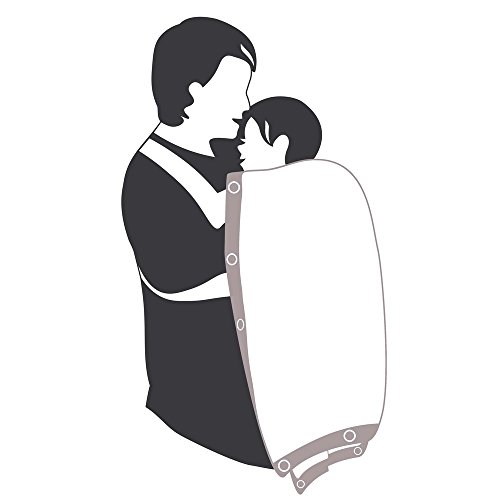 Sunsnapz UPF 50+ Sun Protection Baby Blanket Made in the USA! (White/Stone) - Thumbnail 2