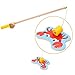 TEPSMIGO Magnetic Wooden Fishing Pole Game for Kids, Educational Go Fish Gaming Gift Toy with 20 Ocean Animals and 2 Rods for Toddler Boys Girls Age 3+