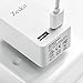 Zeksit AD569 Dual USB Fast Speed Wall Charger - White
