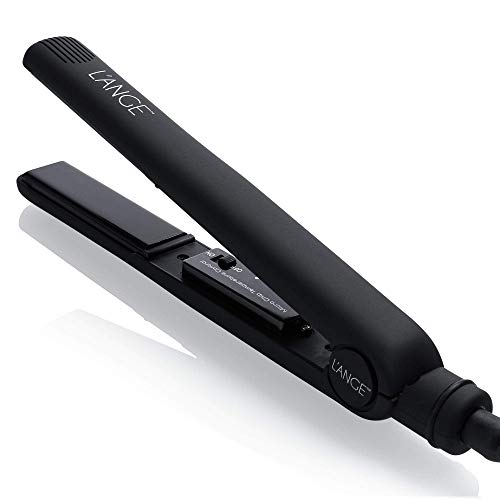 L'ange Hair Aplatir Black Tourmaline Ceramic Flat Iron, Dual Voltage Temperature Control Infused Ion Hair Straightener for Hair, 1" Ionic Infusion Floating Plates with Curved Edges - MSRP $109