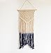Macrame Wall Hanging Blue Woven Large Tapestry - Handmade Bohemian Home Decor - Boho Chic Apartment Studio or Dorm Decorative Interior Wall Art - Office Living Room Bedroom Nursery Craft Decorations