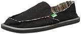 Sanuk Women's Donna Hemp Flat,Black,6 M US