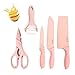 Neal LINK pink knife set with block-knife set pink kitchen accessories-knives set for Kitchen Peeler