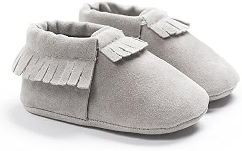 LUWU Baby Boy Girls Toddler Shoes Newborn Crib Moccasins Tassels 0-18 Months Soft Sole Shoe