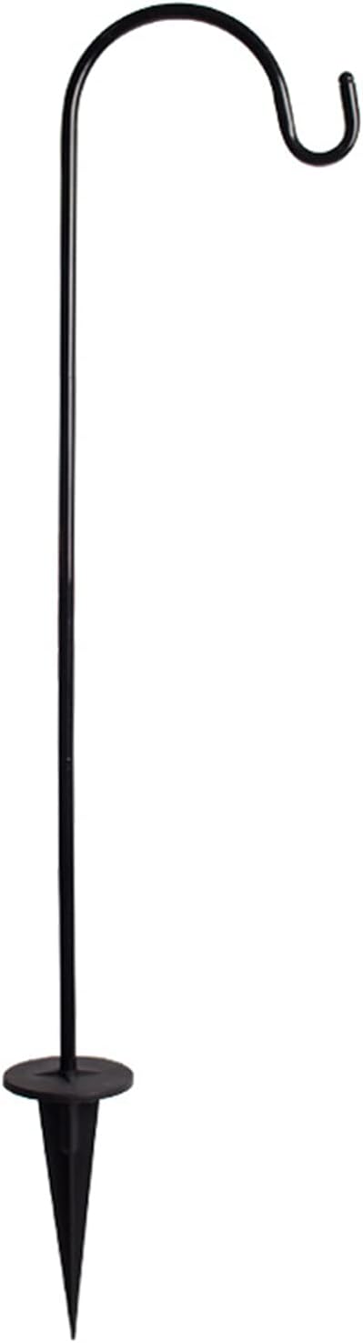 Outdoor Shepherd's Hooks - SLDHFE 2Pcs Adjustable Shepherd Hook Stand, 20in Solar Light Hanger Stakes with Rust Resistant Coating Metal Plant Stand Hanger for Weddings Bird Feeders Flower Basket Lanterns