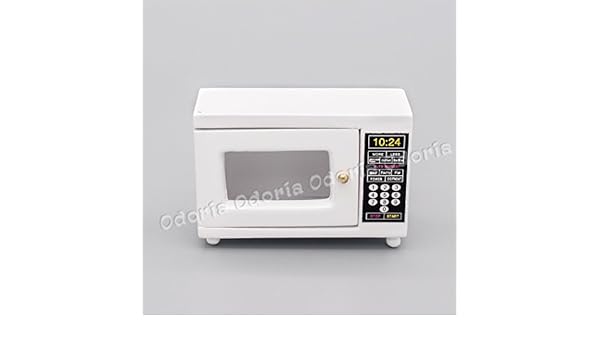 Amazon.es: Odoria 1/12 Miniatura Horno Microondas Blanco Cocina ...