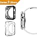 Apple Watch Case, UBOLE Scratch-resistant Flexible Lightweight Plated TPU Full Body Protective Case for iWatch Series 3, Series 2, series 1 (CLEAR+BLACK 38mm)