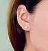 SmallDragon Women's 1 Pair 925 Sterling Silver Double Sided Ball Front Back Pearl Stud Earrings (White)