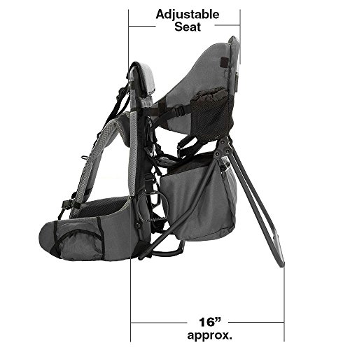 ClevrPlus Cross Country Baby Backpack Hiking Child Carrier Toddler Gray