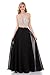 YuNuo Sparkly Crystal Beading Prom Dresses Long 2018 Sexy Open Back Party Ball Gown Scoop Bridesmaid Dresses Black-US12