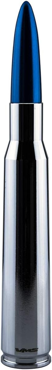 Accessories Supplies Vms Racing 50 Cal Caliber Chrome Blue Tip Bullet Antenna In Heavy Gauge Cnc Machined Billet Aluminum Short Compatible With Ford F150 F250 F350 F450 F550 F650 1997 Vehicle