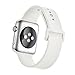 Apple Watch Band, HuanlongTM Soft Silicone Sport Style Replacement Iwatch Strap for Apple Wrist Watch (White 38mm S/M)