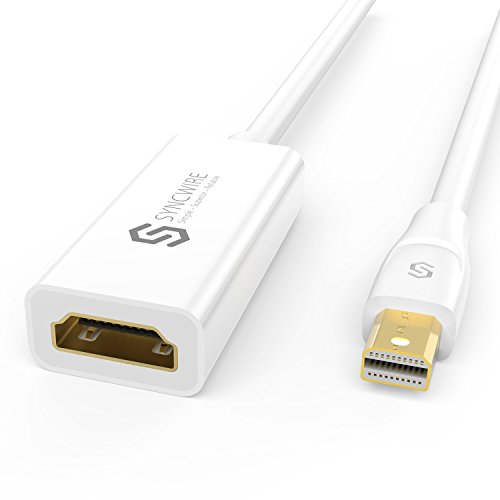 Mini DisplayPort to HDMI 4K Adapter - Syncwire Active Thunderbolt to HDMI Adapter for Apple MacBook Air/Pro, Mac, Microsoft Surface Pro/Dock/Book, Monitor, Projector or More - Gold-Plated Male Port