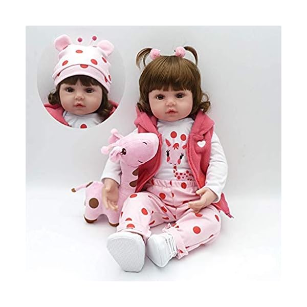 ZIYIUI Realistas Bebé Reborn Muñecas 24 Pulgadas 60 cm Suave Vinilo de Silicona Bebe Reborn niña Recién Nacido Juguetes… -
