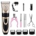 AFBEST Dog Clippers, Professional Pet Hair Grooming Clippers Low Noise Rechargeable Cordless Electric Hair Clippers (Gold)