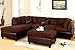 New Sage Microfiber/leatherette Sofa Sectional Couch - Reversible Chaise - Free Ottoman - Free Pillows