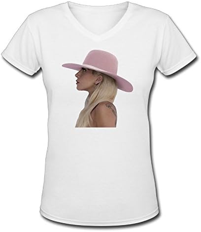 Lady Gaga Joanne 2016 Women Short Sleeves V-neck T Shirts