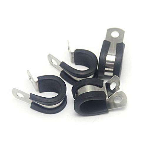 ISPINNER 12 Pack 3/4 Inch Rubber Cushioned Stainless Steel Cable Clamp, Hose Clamp, Pipe Clamp (3/4 Inch) - Thumbnail 3